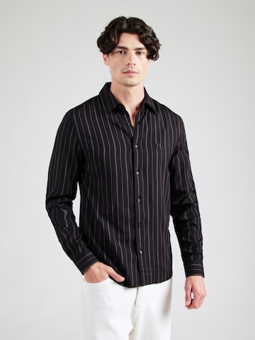 Karl Lagerfeld Regular fit Πουκάμισο σε μαύρο: μπροστά