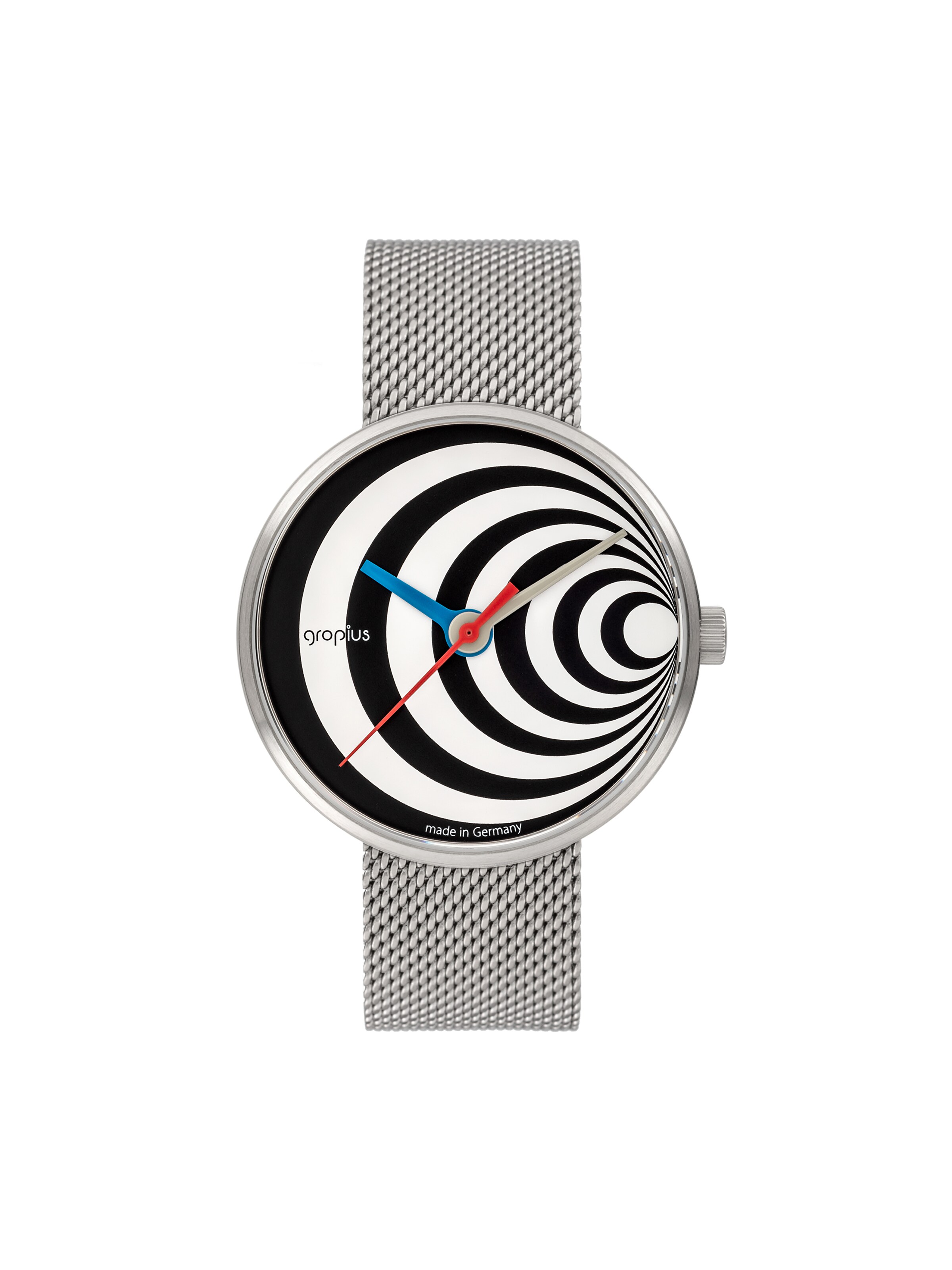 WALTER GROPIUS Analog Watch 'EXCENTRIC' in Black: front