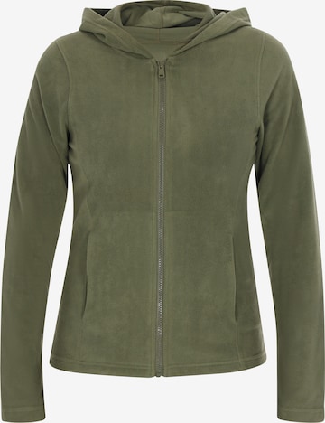 Veste en polaire LOMASI en vert : devant