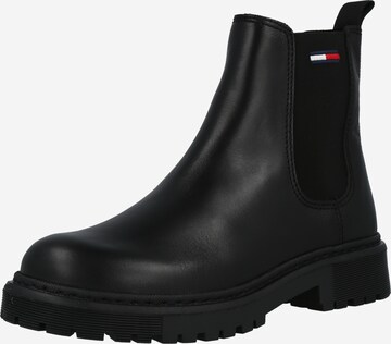 Tommy Jeans Chelsea Boots in Black: front