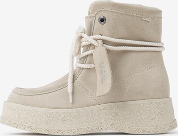 BRONX Lace-Up Ankle Boots 'Phoeb-E' in Beige: front