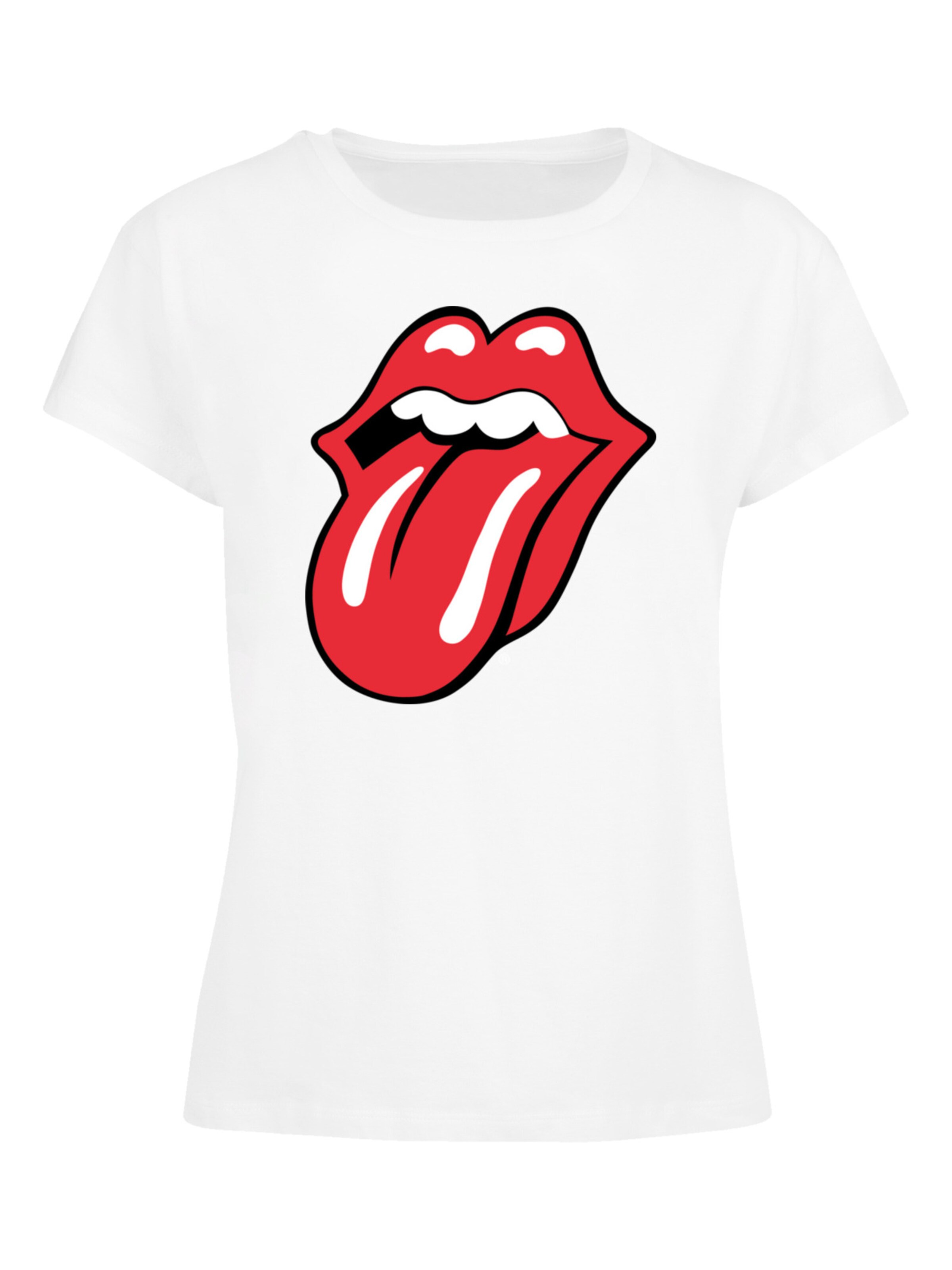 T-shirt 'The Rolling Stones' F4NT4STIC en blanc : devant