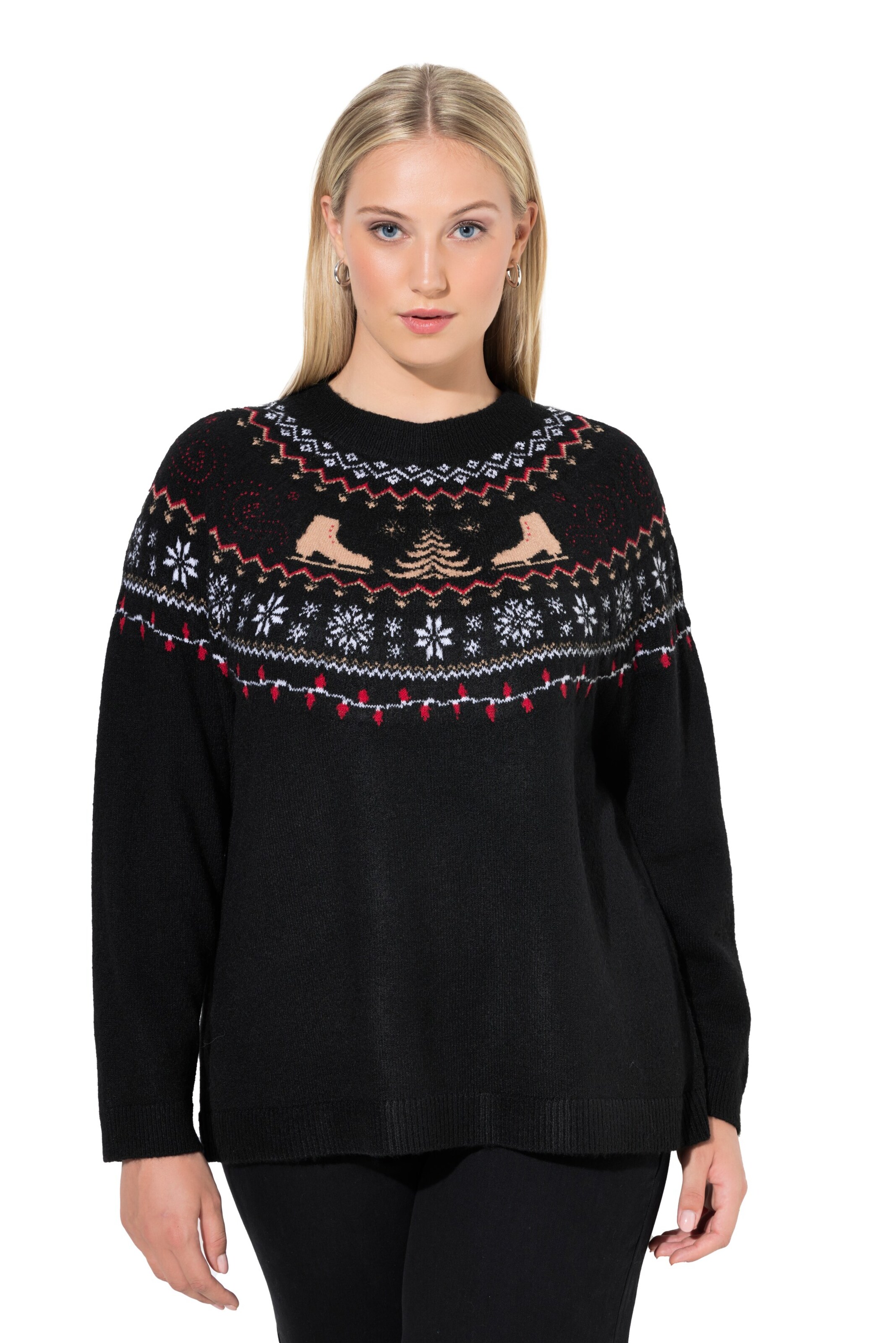 Ulla Popken Pullover in Schwarz: Vorderseite