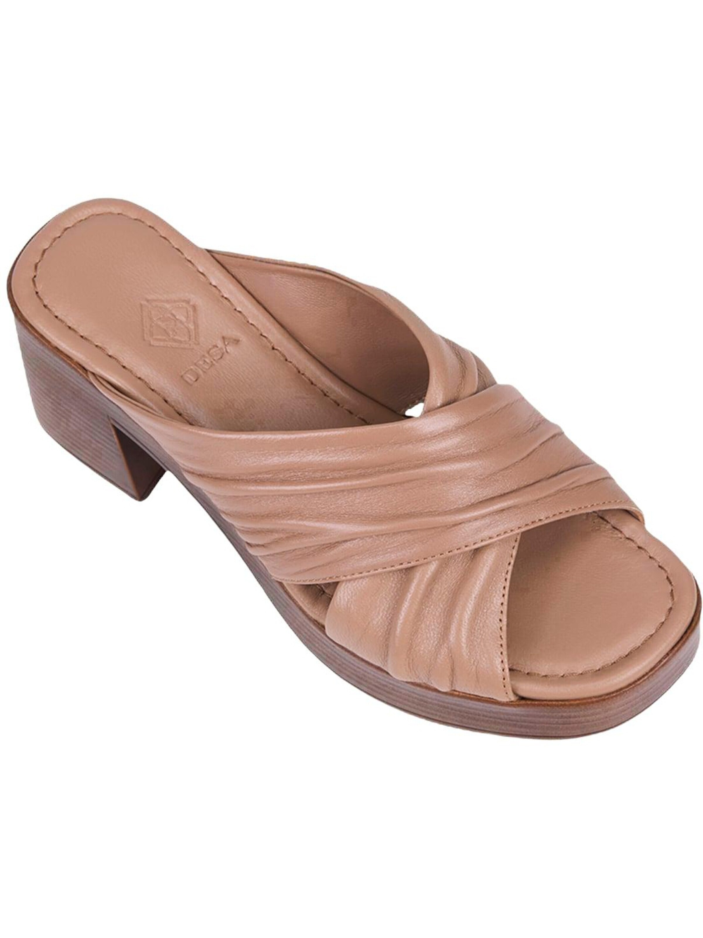 Pantoufle 'Plattformrutschen' Desa en beige