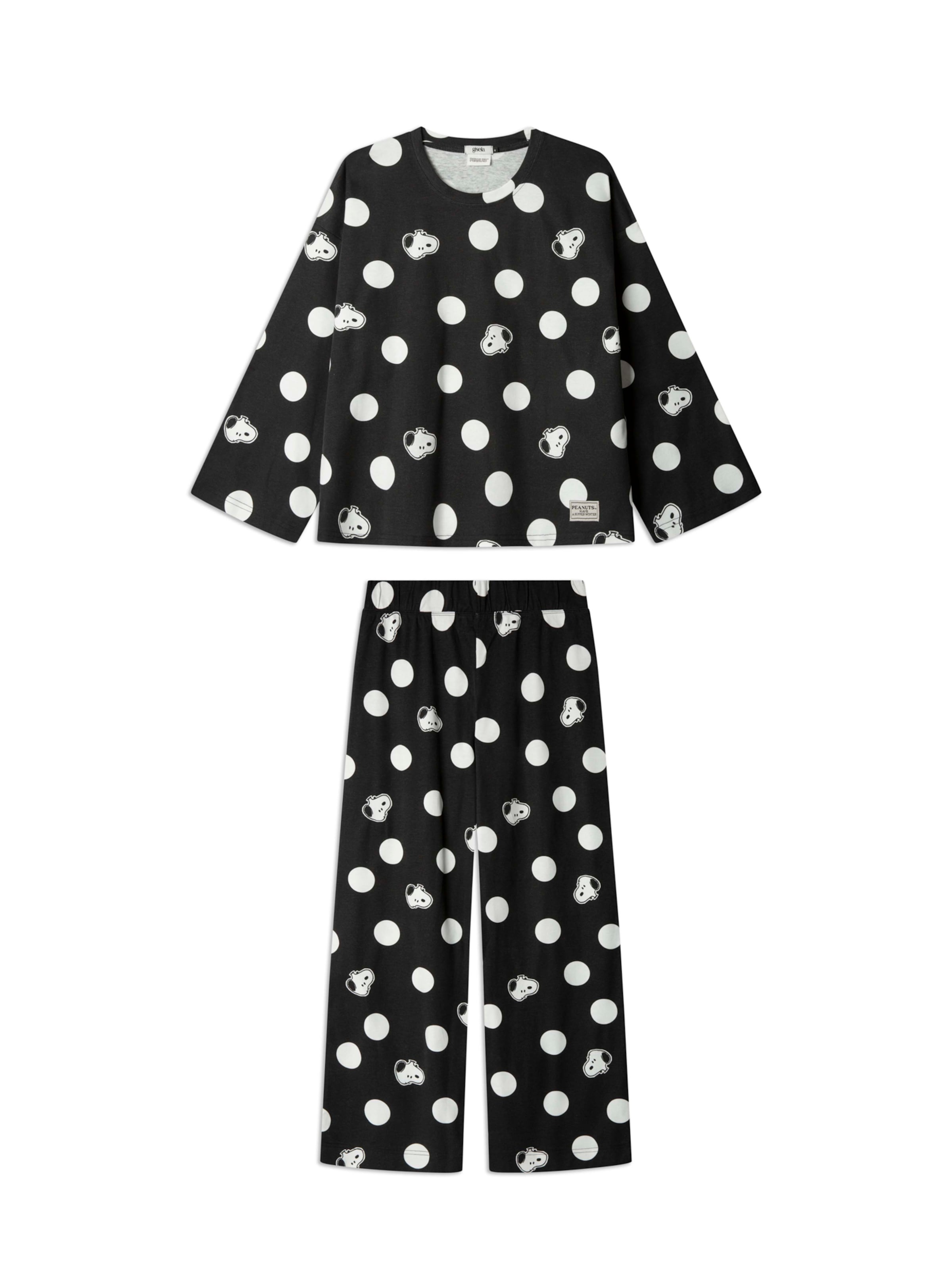 Gisela Пижама в Черный: спереди