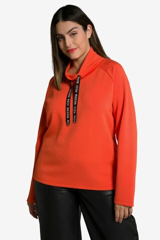 Ulla Popken Sweatshirt in Orange: front