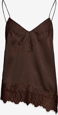 VILA Top 'VILEA' in Bruin: voorkant