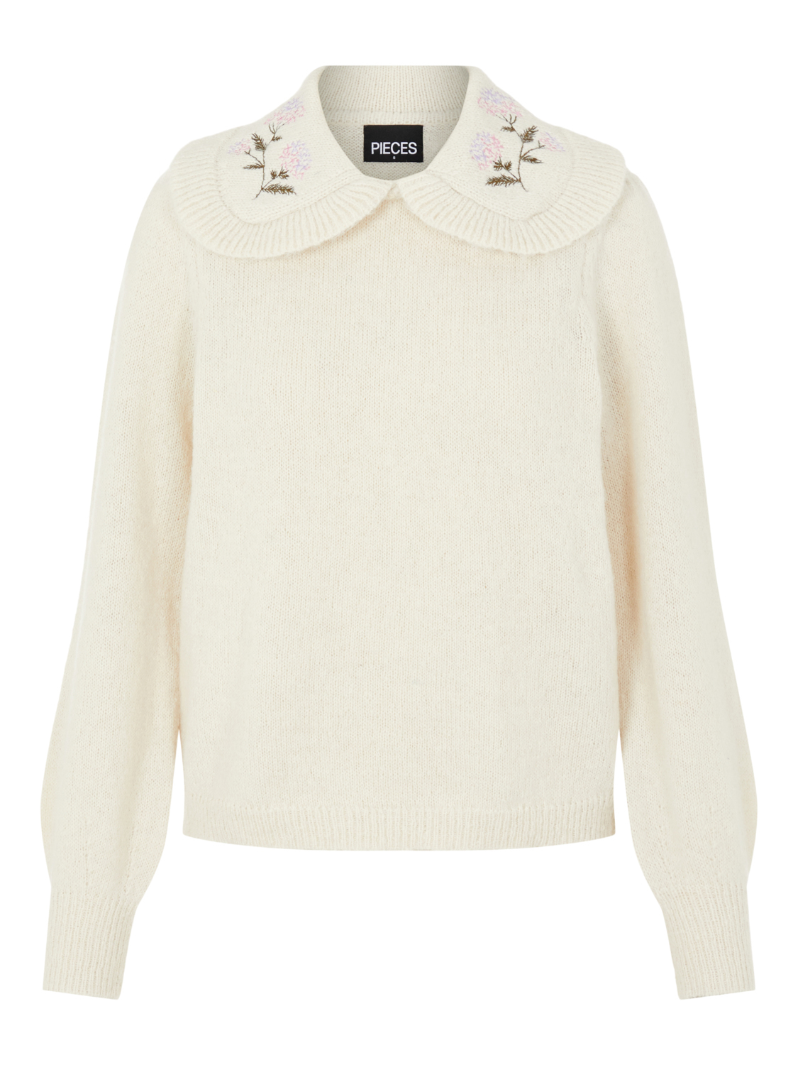 Pullover e cardigan Donna PIECES Pullover Enya in Bianco Lana Pullover e cardigan Donna PIECES Pullover Enya in Bianco Lana