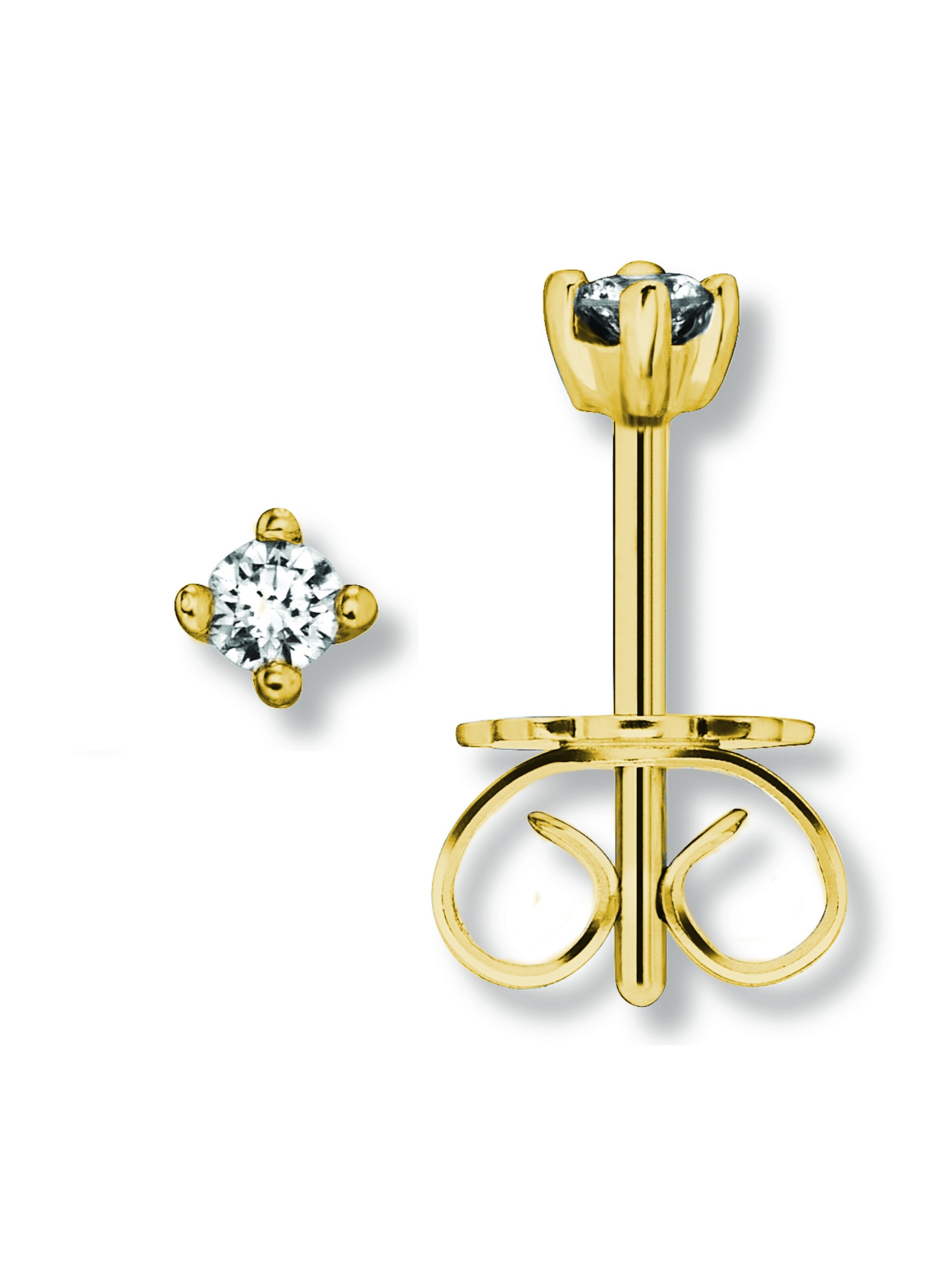 ONE ELEMENT Ohrringe in Gold: Vorderseite