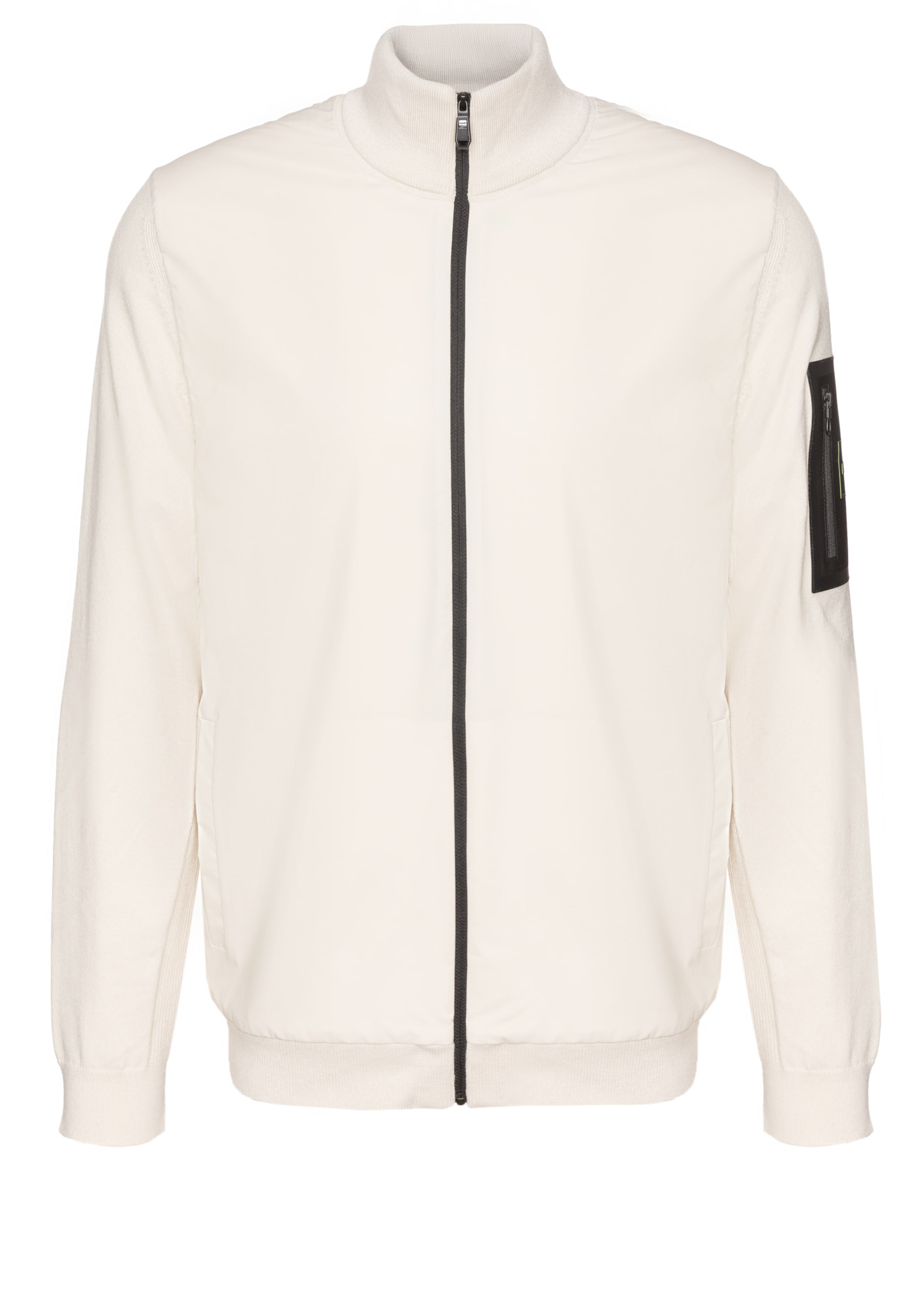 BOSS Knit Cardigan 'K_Momentum-X HY' in Black / Wool white, Item view