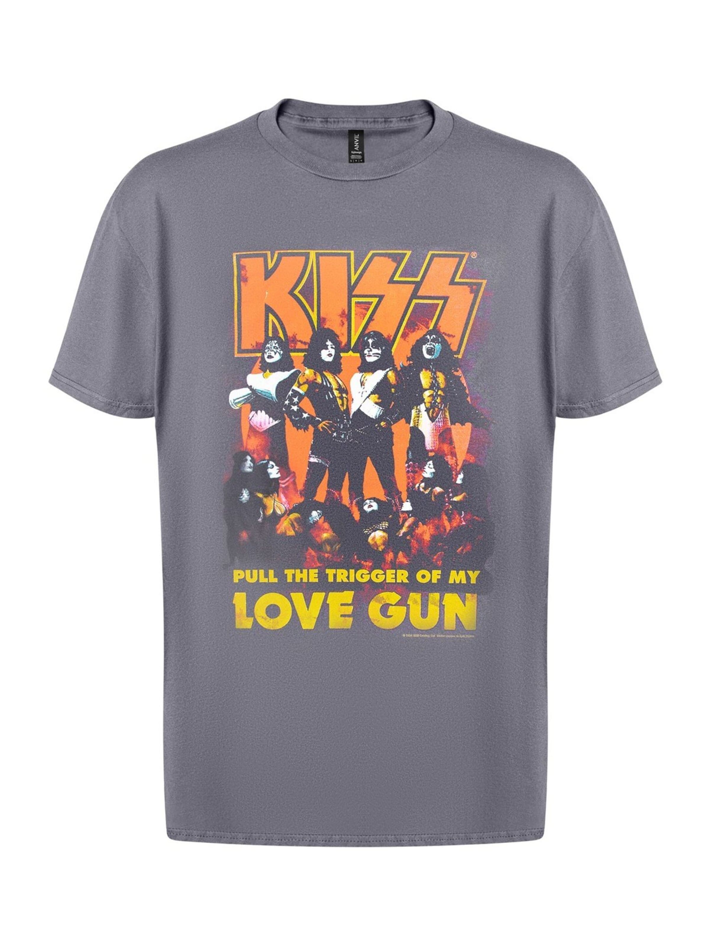 Kiss Shirt 'Love Gun' in Grey: front