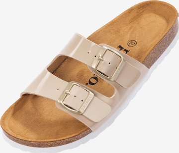 Palado Pantolette 'Milos' in Beige: Vorderseite