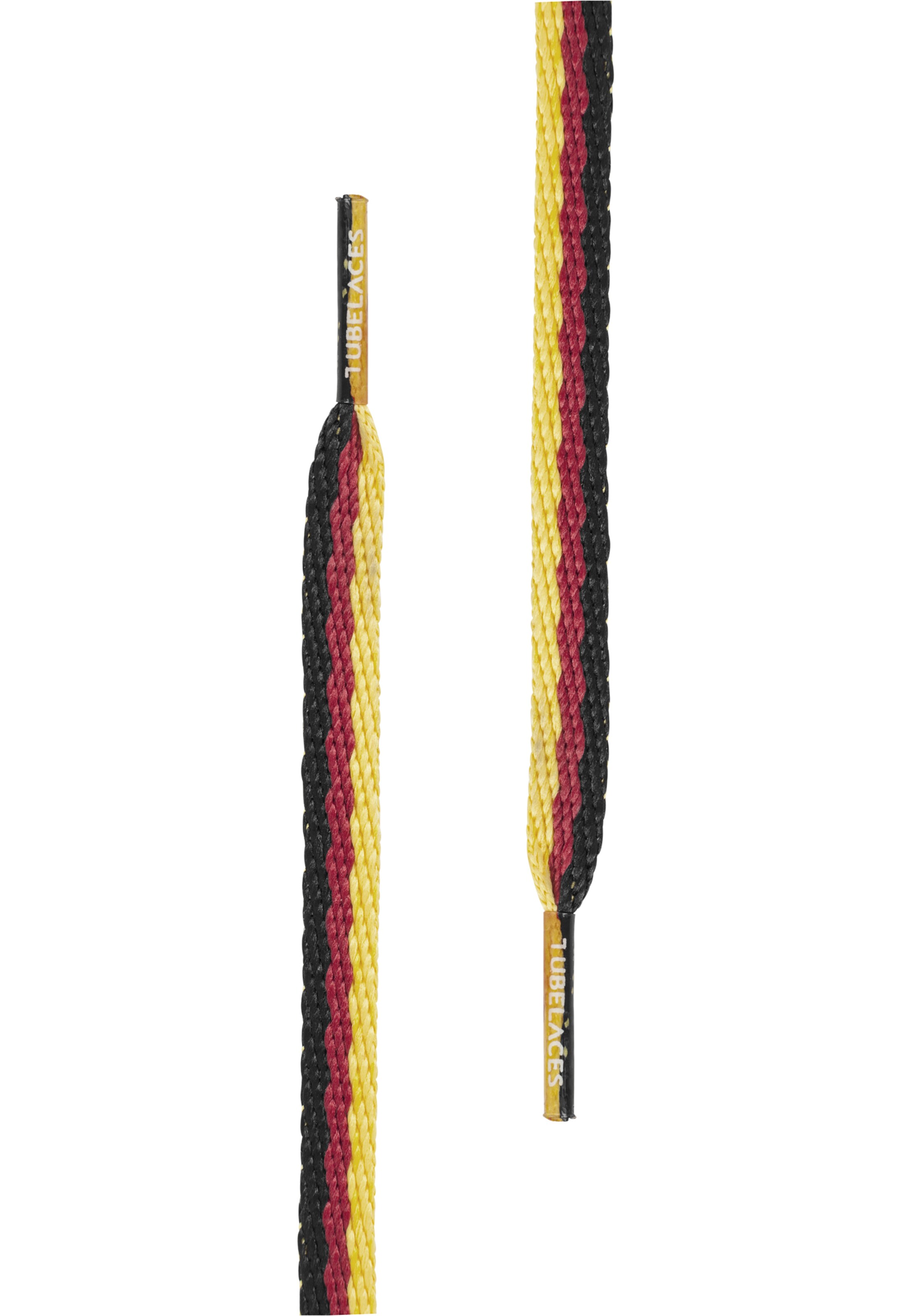 TUBELACES Schnürsenkel 'White Flat' in Mischfarben: Vorderseite