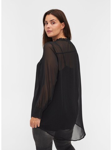 Zizzi Bluse 'XFLORA' in Schwarz