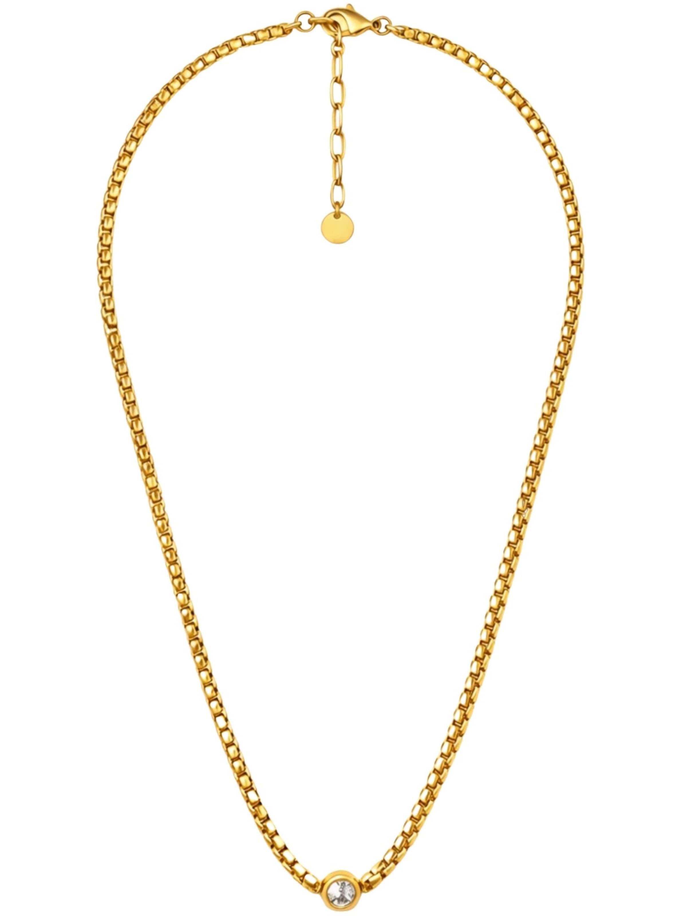 BS Schmuckdesign Necklace 'One Dot' in Gold: front