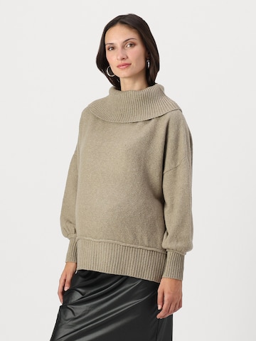 Only Maternity Sweater 'OLMHAZEL' in Grey: front