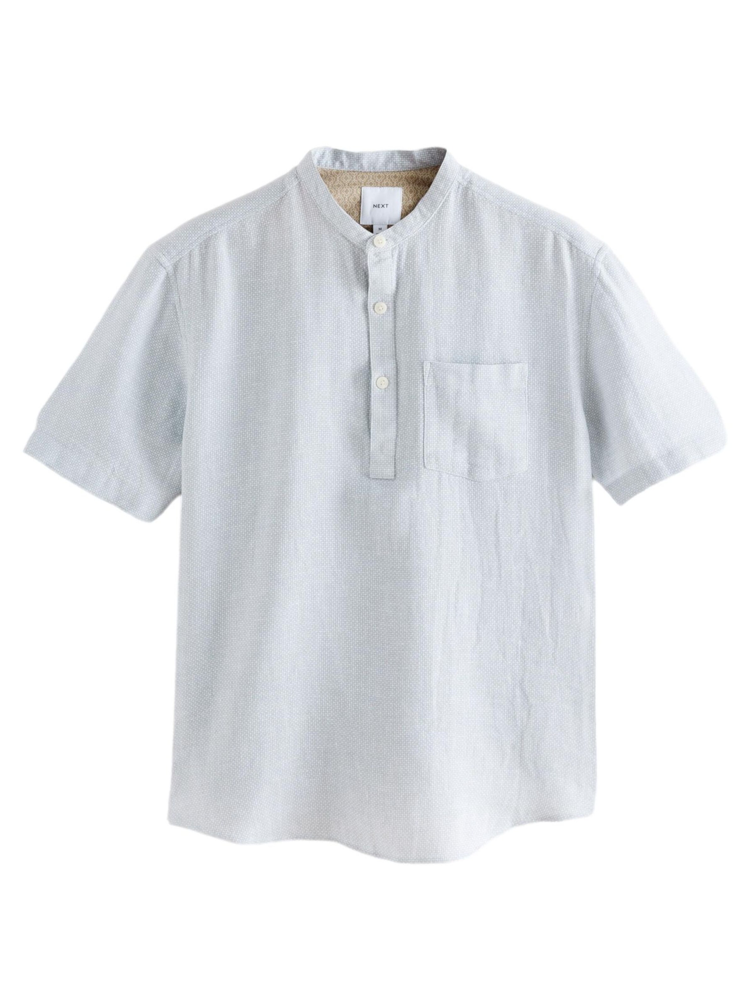 Next Regular fit Риза в сиво: отпред