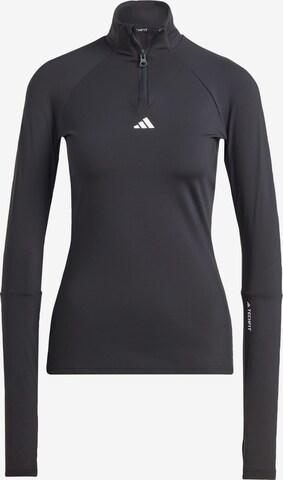 ADIDAS PERFORMANCE Функционална тениска в черно: отпред