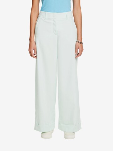 ESPRIT Wide leg Broek in Groen: voorkant