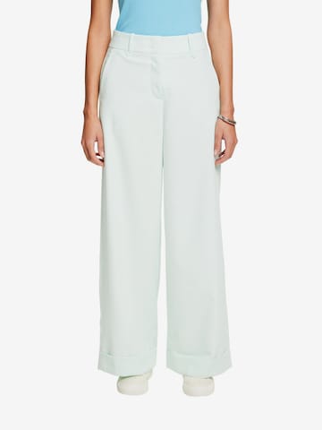 ESPRIT Wide leg Broek in Groen: voorkant