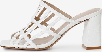 Sandalo di CAFè NOIR in bianco: frontale