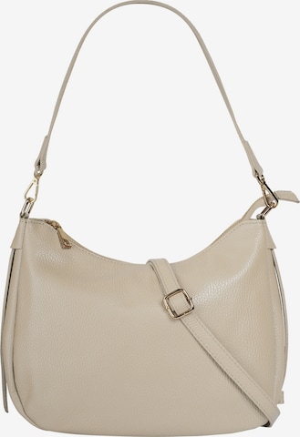 Sac à bandoulière Cluty en beige : devant