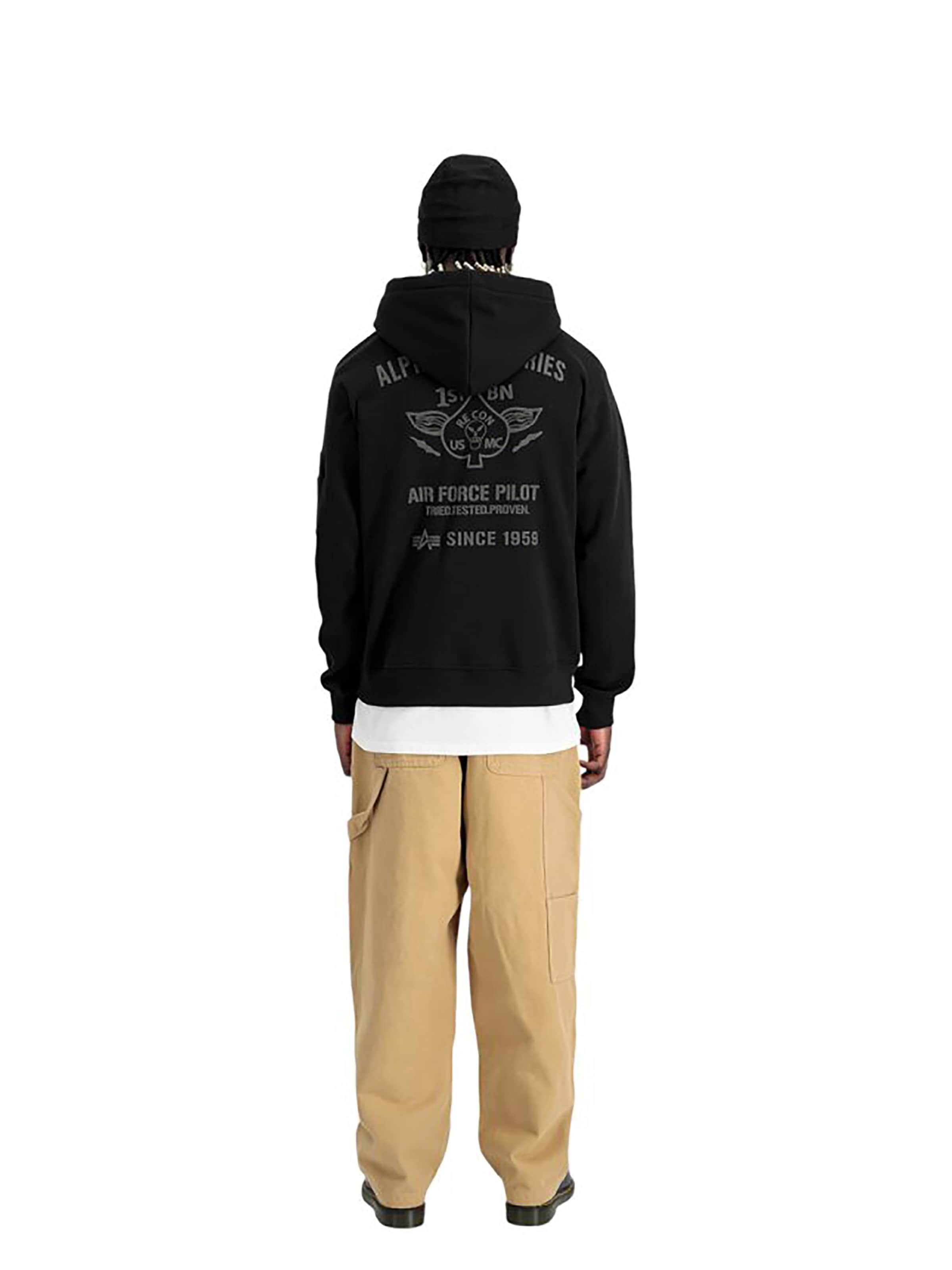 ALPHA INDUSTRIES Sweatshirt 'Air Force' in Black