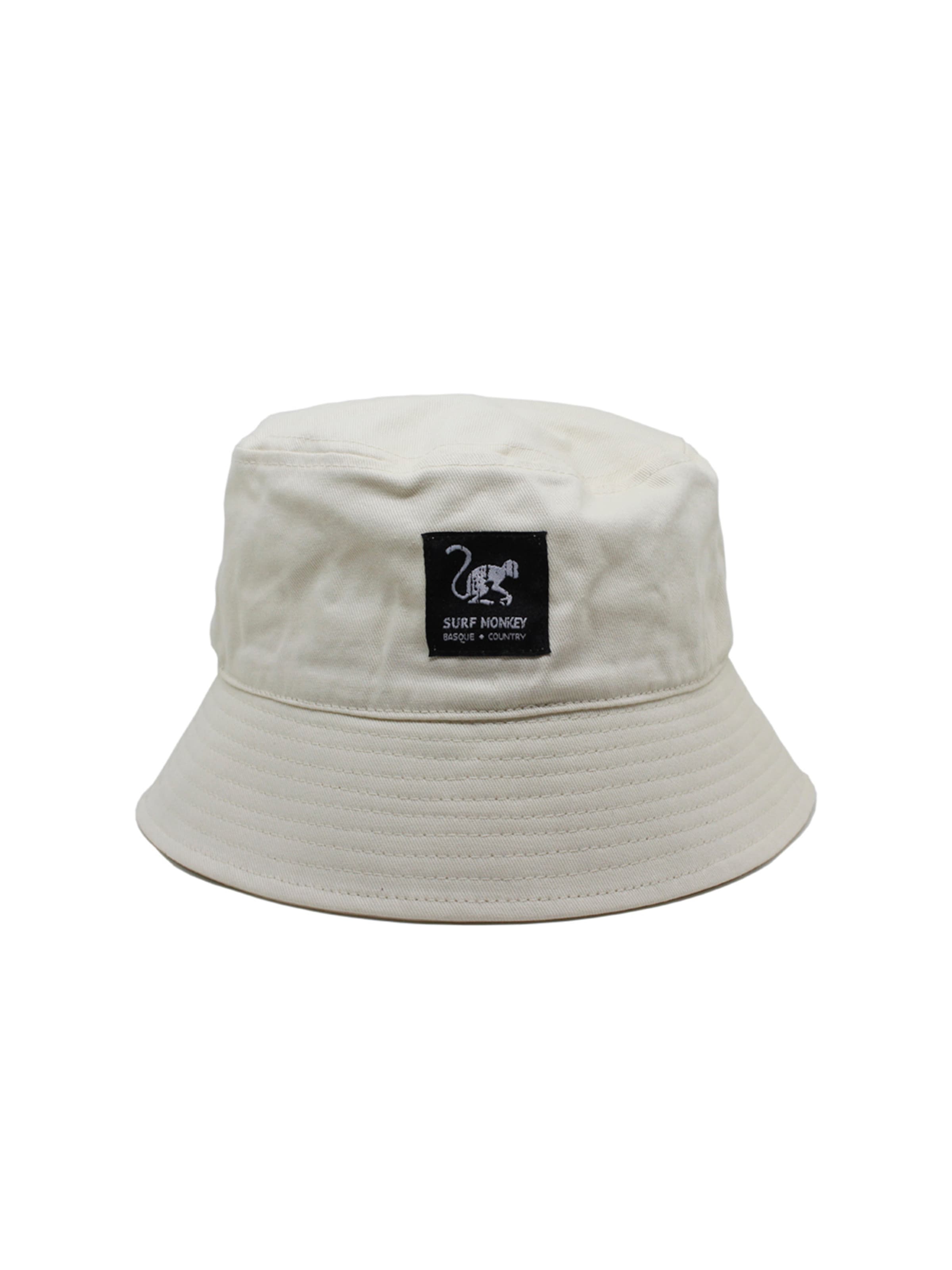 Surf Monkey Hat in White: front