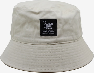 Surf Monkey Hat in White: front