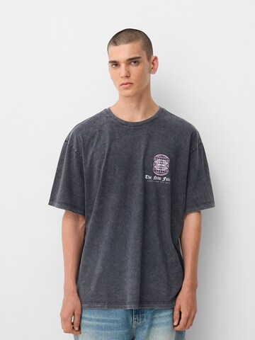 T-Shirt Bershka en gris : devant