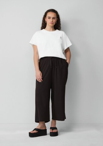 QS Wide leg Broek in Zwart
