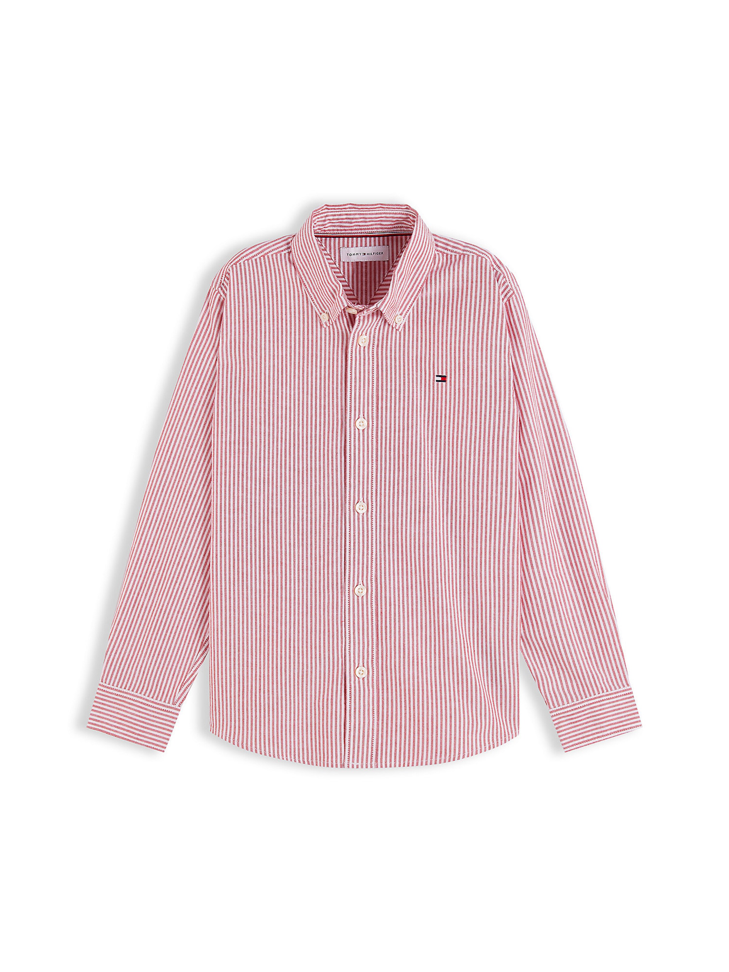 TOMMY HILFIGER Button up shirt 'Essential' in Red: front