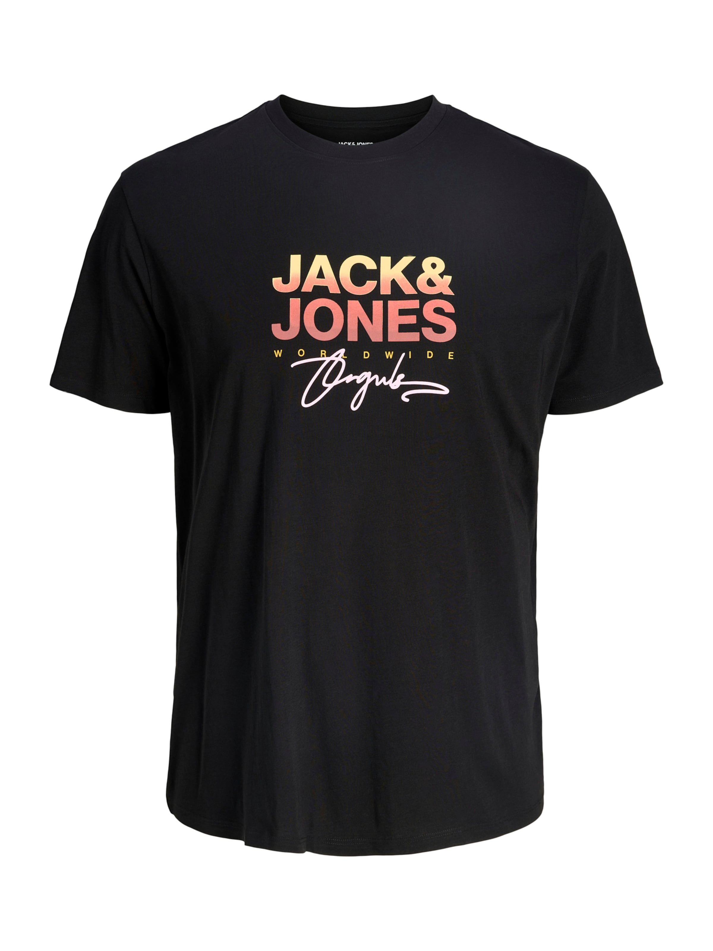 Maglietta 'JORCanggu' di Jack & Jones Plus in nero: frontale