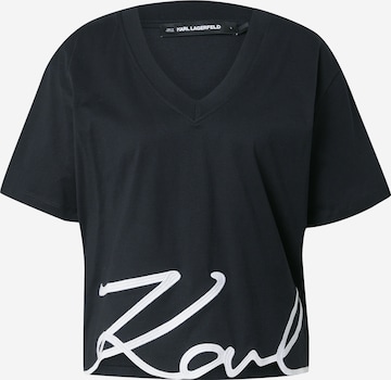 juoda Karl Lagerfeld Marškinėliai: priekis