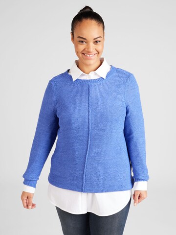 Pull-over 'NEW FOXY' ONLY Carmakoma en bleu : devant