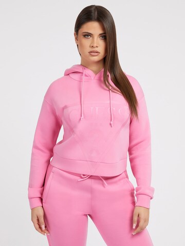 GUESS - Sweatshirt em rosa: frente