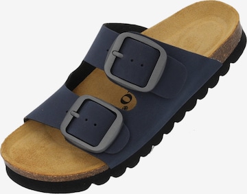 Palado Pantolette 'Korfu' in Blau: Vorderseite