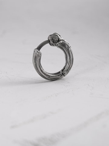 Boucles d'oreilles 'BONE' REYTEL en argent : devant