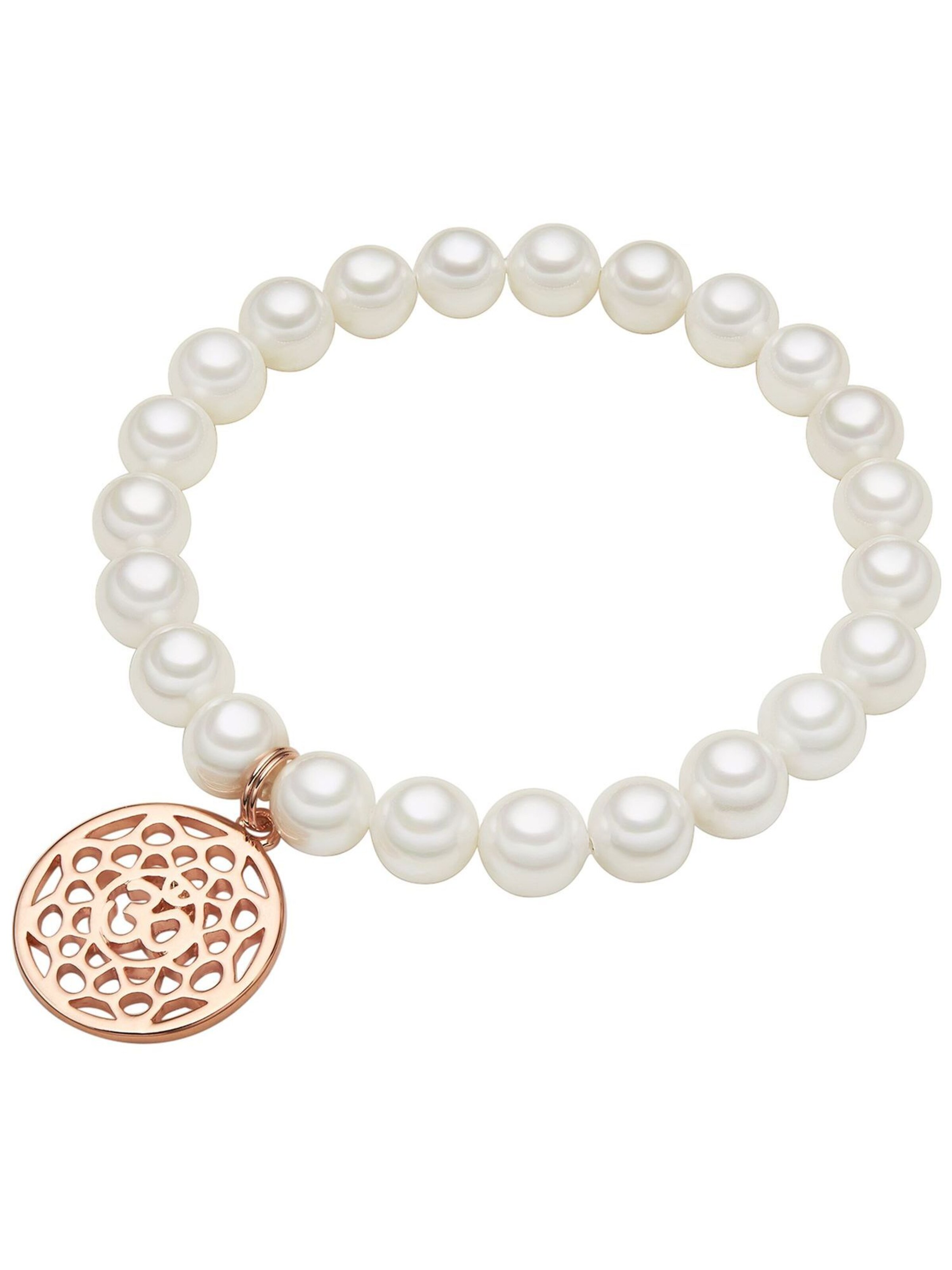 Braccialetto di Lulu & Jane in bianco: frontale