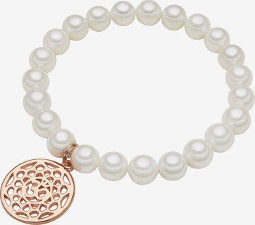 Bracelet Lulu & Jane en blanc : devant