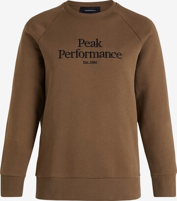 PEAK PERFORMANCE Sweatshirt 'Original Crew' in Brown: front