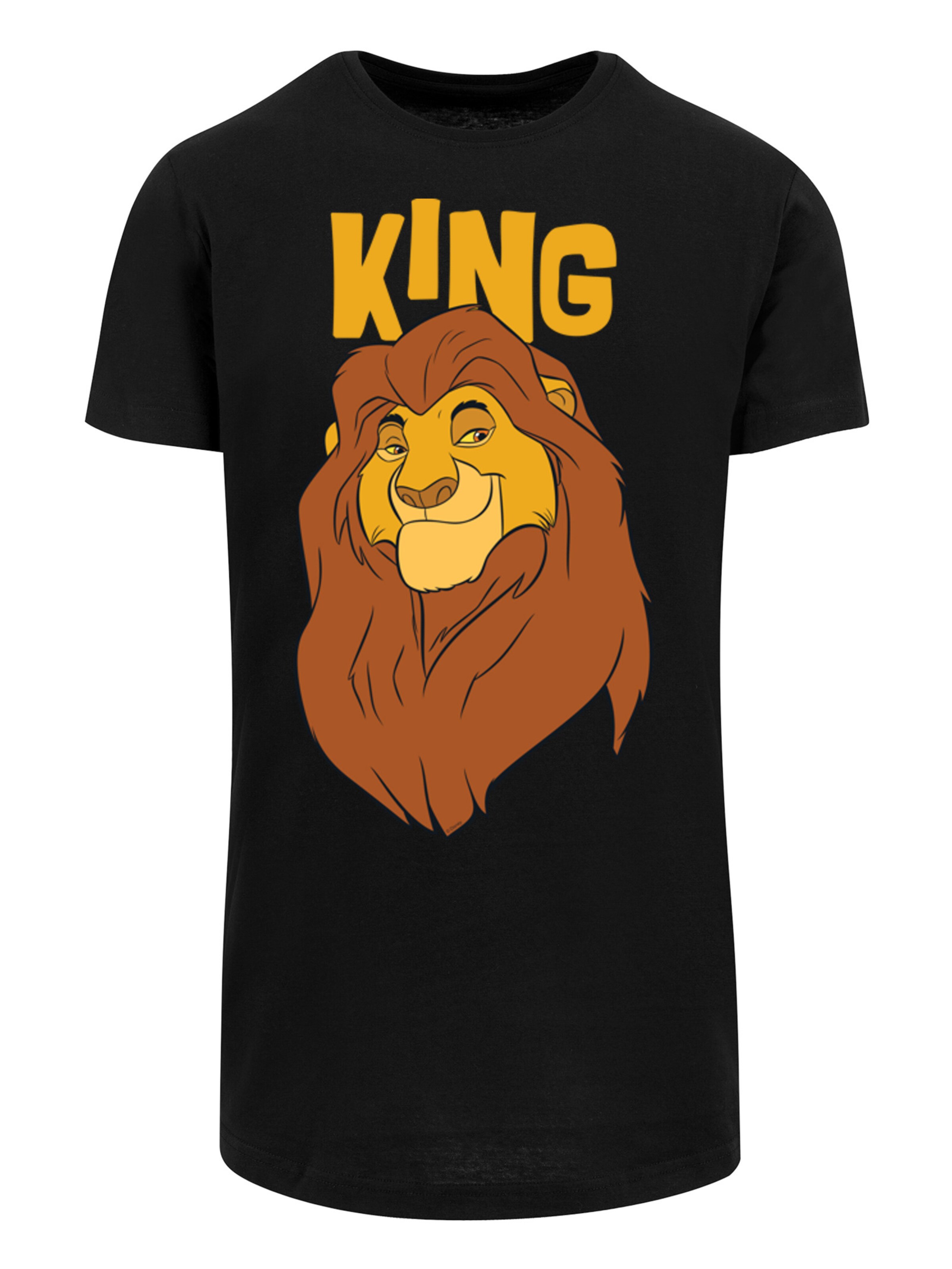 F4NT4STIC Shirt 'Disney The König der Löwen Mufasa King' in Zwart: voorkant