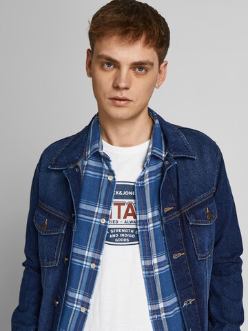 zils JACK & JONES Komforta piegriezums Krekls 'Stanley'