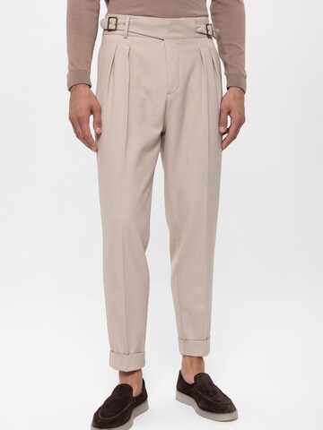 Regular Pantalon à pince Antioch en beige : devant