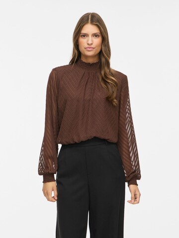 Camicia da donna 'MICHELLE' di VILA in marrone: frontale