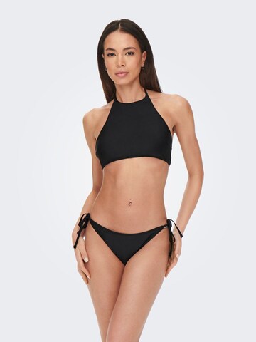 ONLY High neck Bikini in Black: front