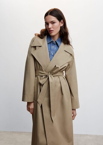 MANGO Between-Seasons Coat 'mint' in Brown: front