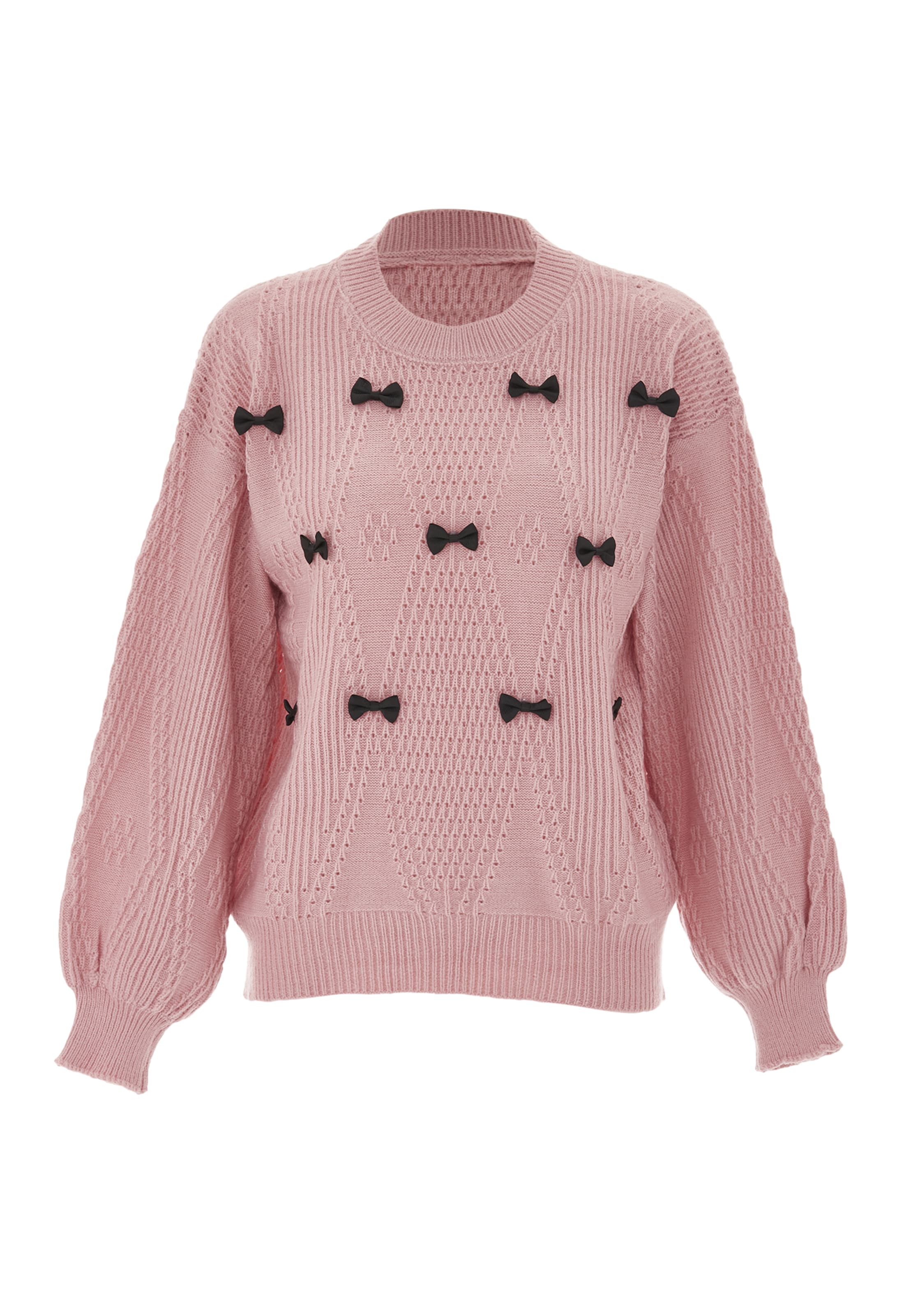 Pull-over swirly en rose : devant