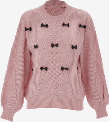 swirly Sweater in Pink: front