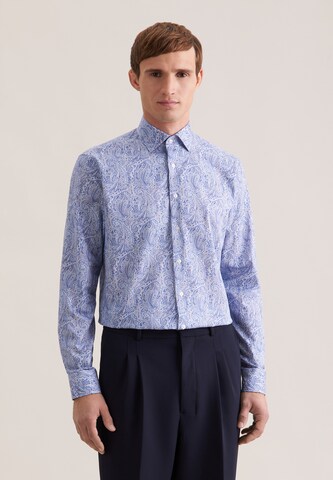 SEIDENSTICKER Regular fit Zakelijk overhemd in Blauw: voorkant